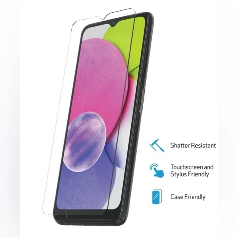 Samsung Galaxy A03s ~Tempered Glass Screen Protector - Black New